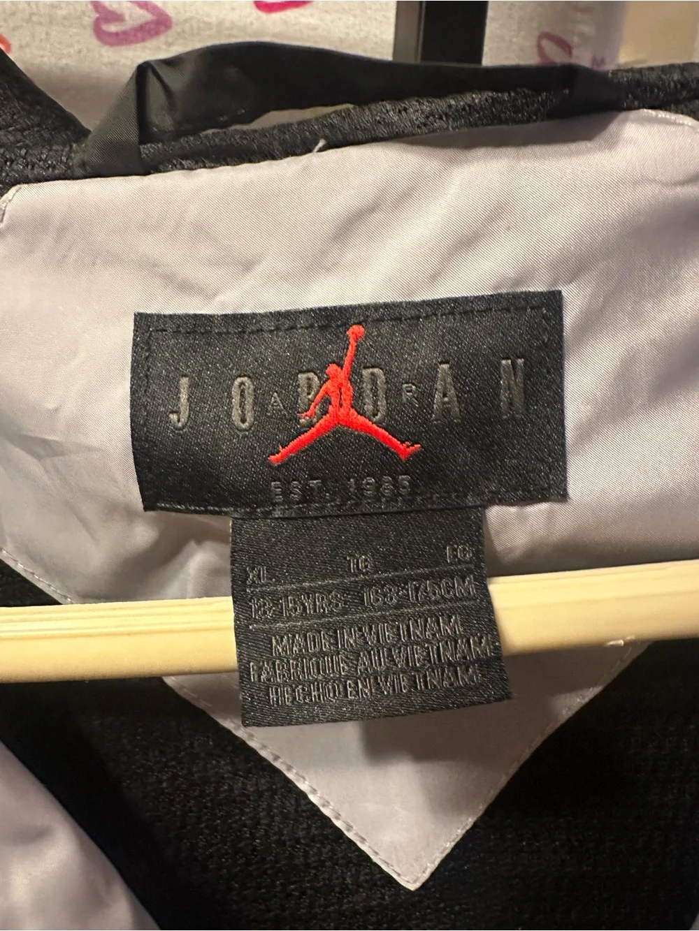 Jordan Two-Tone Hooded Windbreaker Jacket - Black & Light Gray